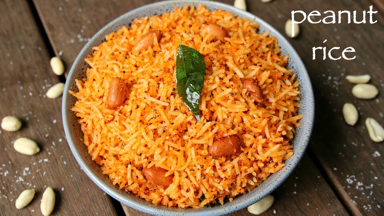 peanut rice recipe | groundnut masala rice | lunch box recipe | Hebbar | Hebbars Kitchen