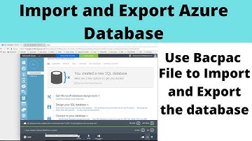 06 Import and Export Azure Database