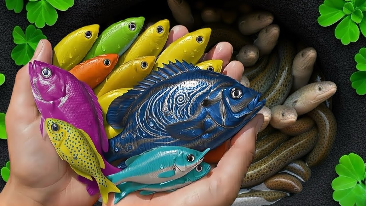 Catch Beautiful Fish in Colorful Eeg: Platy fish, Koi, Guppy fish, Cute fish, Betta fish, Man fish