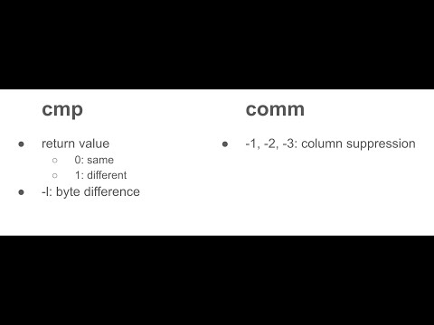 Built-in Unix Commands: #5 cmp and comm