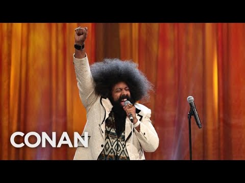 Reggie Watts Plays An RB Song With The Basic Cable Band   CONAN on TBS