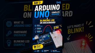 Arduino LED Blinking Project on Breadboard 🔥 | Day 3Arduino #ArduinoUNO #LEDBlink #Electronics