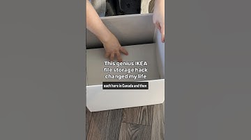 Genius IKEA hack to keep your paperwork files tidy & hidden! ✨ #IKEAOrganization #IKEAHack