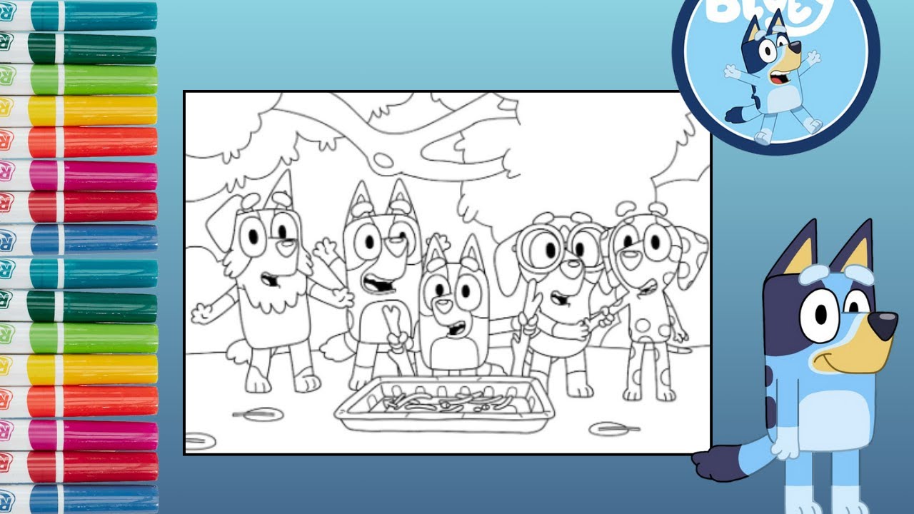Vibrant Bluey and Friends Coloring Adventure 🌈 - YouTube