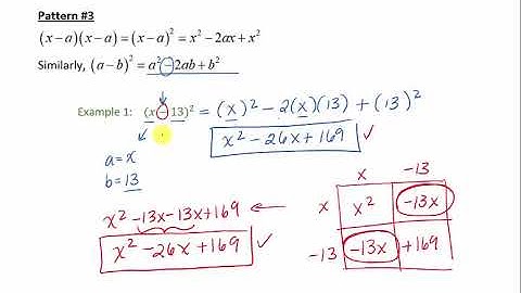Binomial Squared (subtraction) with 3 Examples