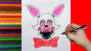 Как нарисовать Мангл, ФНаФ, How to draw Mangle, FNaF