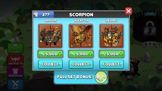 Full Scorpion set gameplay | Tiny Gladiators