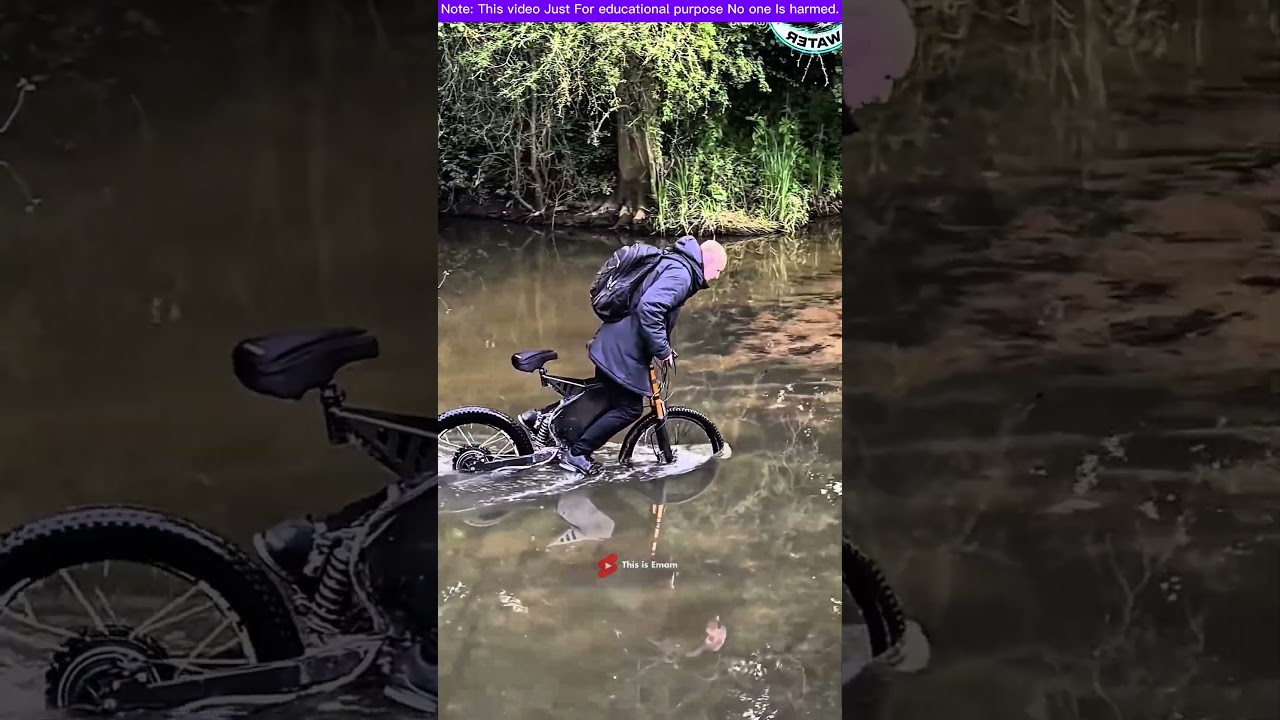 পানির ওপর দিয়ে চলবে এই সাইকেল! 😱 Unbelievable Water Electric Bicycle #shorts #viral #shortsfeed