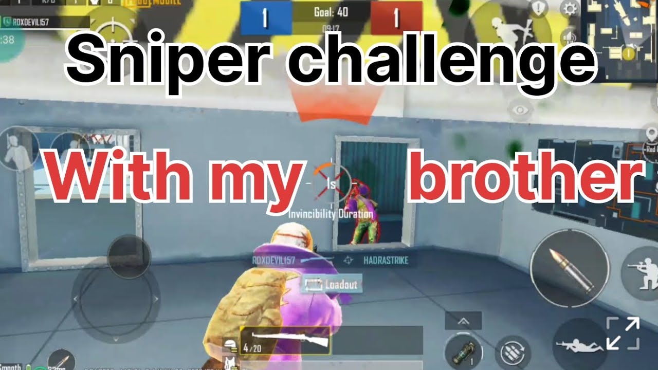 Sniper challenge with my brother😁😁 - YouTube