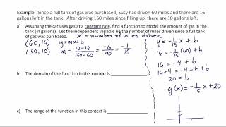 Finding Domain and Range Using a Linear Context 11 2 3