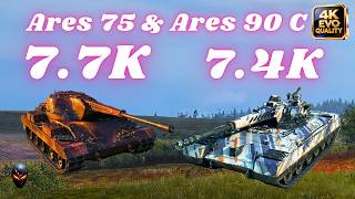 Ares 75 &amp; Ares 90 C  (7.7K Damage &amp; 7.4KDmg 5 Kills) World of Tanks