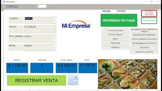 💓Sistema para venta de viandas, comidas y control de rotisería, software viandas🍔 💓🍝 screenshot 1