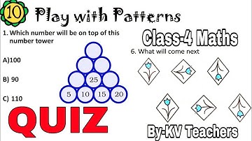 QUIZ / Play with Patterns / Class-4 Maths/ Ncert Extra MCQ question answers