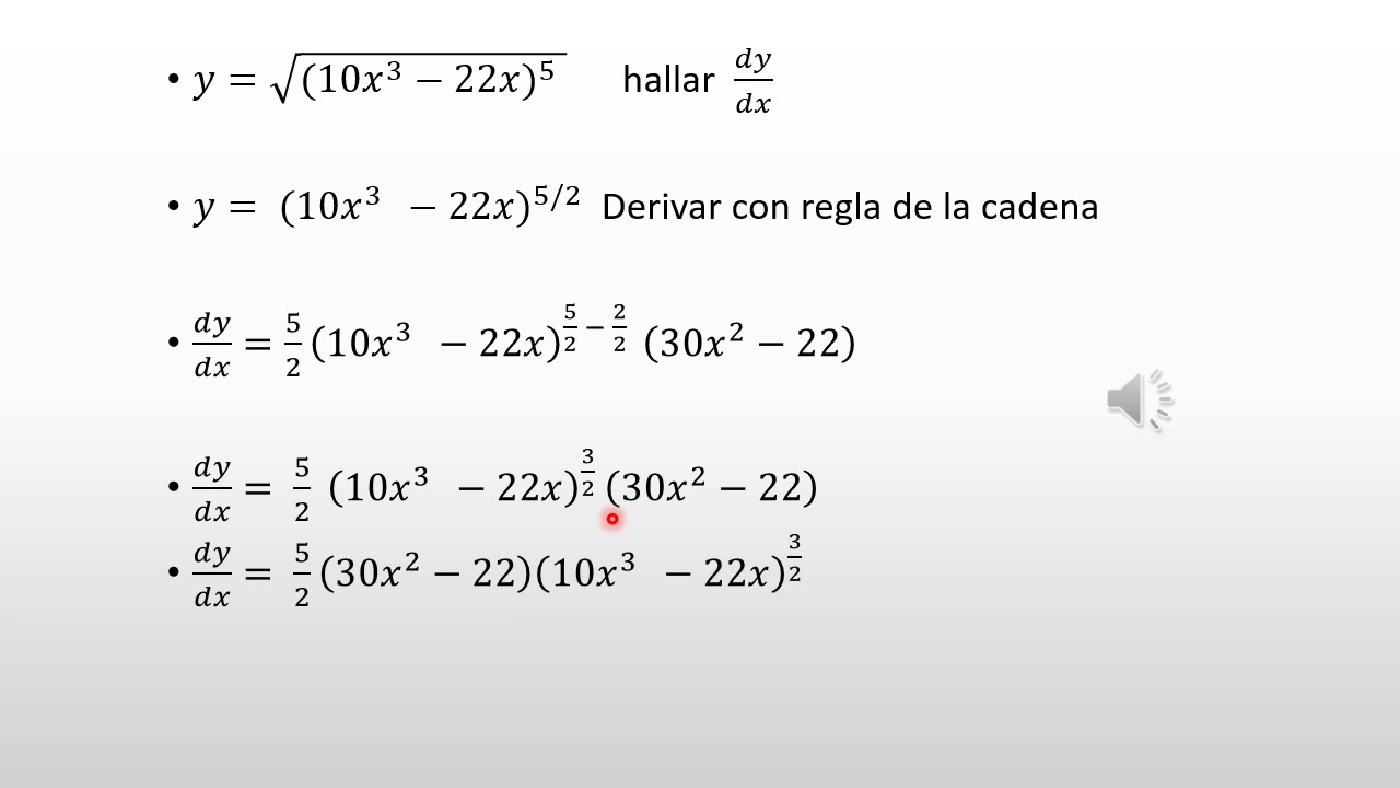 Regla De La Cadena Para Derivar
