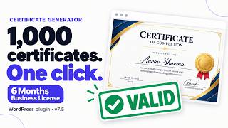 1,000 Certificates in One Click Certificate Generator for WordPress