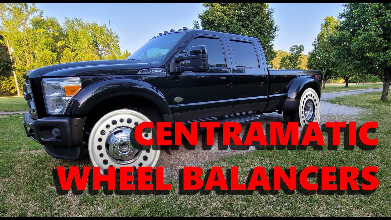 Installing Centramatic Wheel Balancers on 2015 F350 Dually YouTube