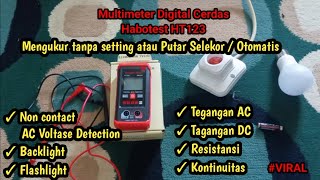 Cara menggunakan Multimeter Digital Cerdas Habotest HT123 #viralvideo #avometer #multitester screenshot 3