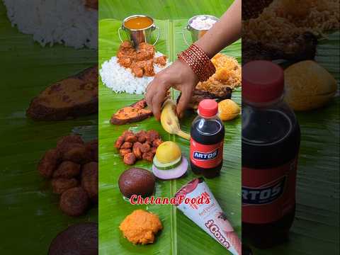 100% Homemade Nonveg Feast😋 ur favourite item?🤔 🍤🐟🍗 South Indian Nonveg Meals, Lunch Thali