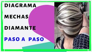 Diagrama de Mechas BALAYAGE DIAMANTE ? Paso a Paso / Diamond Balayage -  YouTube