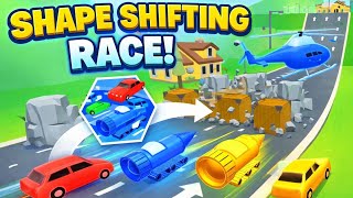 Shape Shifting Race Challenge! Car 🚗 Boat 🚤 Helicopter 🚁 Transform to Win! Fun Kids Racing Game screenshot 2