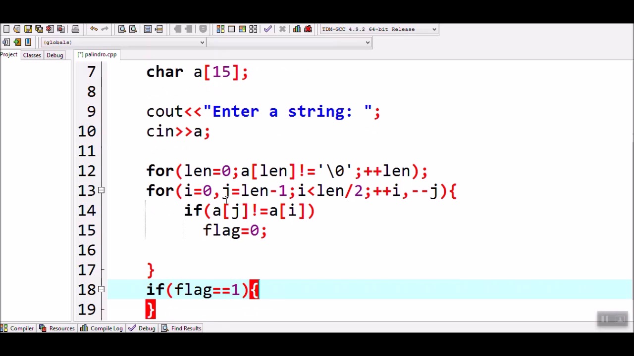 How to Check String is Palindrome or not in C++ - YouTube