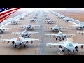 【圧倒的な空軍力】多数の戦闘機を滑走路に並べる"エレファント・ウォーク" (F-15, F-16, F-22, A-10, MV-22, CH-53, C-130)