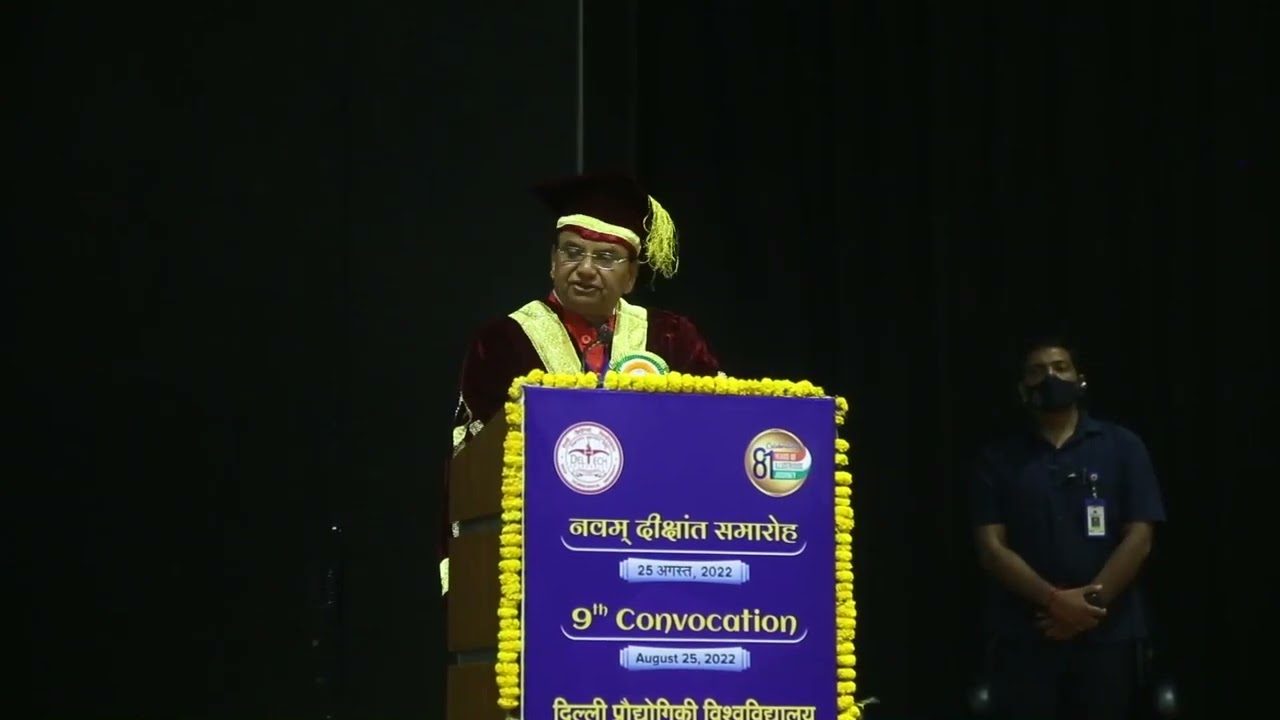 LG deliveres the Chancellor's address at 9th Convocation of Delhi Technological University