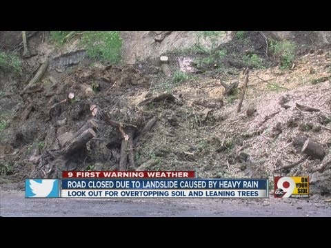 Rainfall causes landslide
