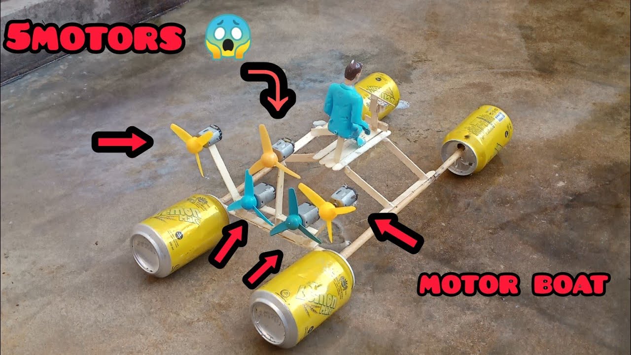 How to make motor boat at home YouTube