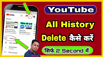 YouTube history delete kaise kare | How to remove all watch or search history from YouTube