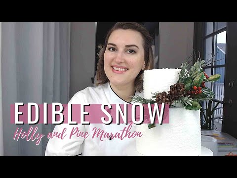 How to make edible snow for cake decorating | Wafer Paper Tutorial | Anna Astashkina