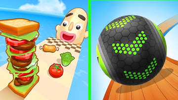 pancake Run Vs Going Balls🍎🍎Walkthrough Android iOS Gameplay HTR43