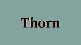 Thorn Meaning and Pronunciation
