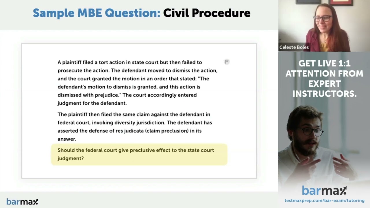 Bar Exam Basics: What's On the Bar Exam? Webinar - BarMax Bar Exam, MBE & MPRE Review