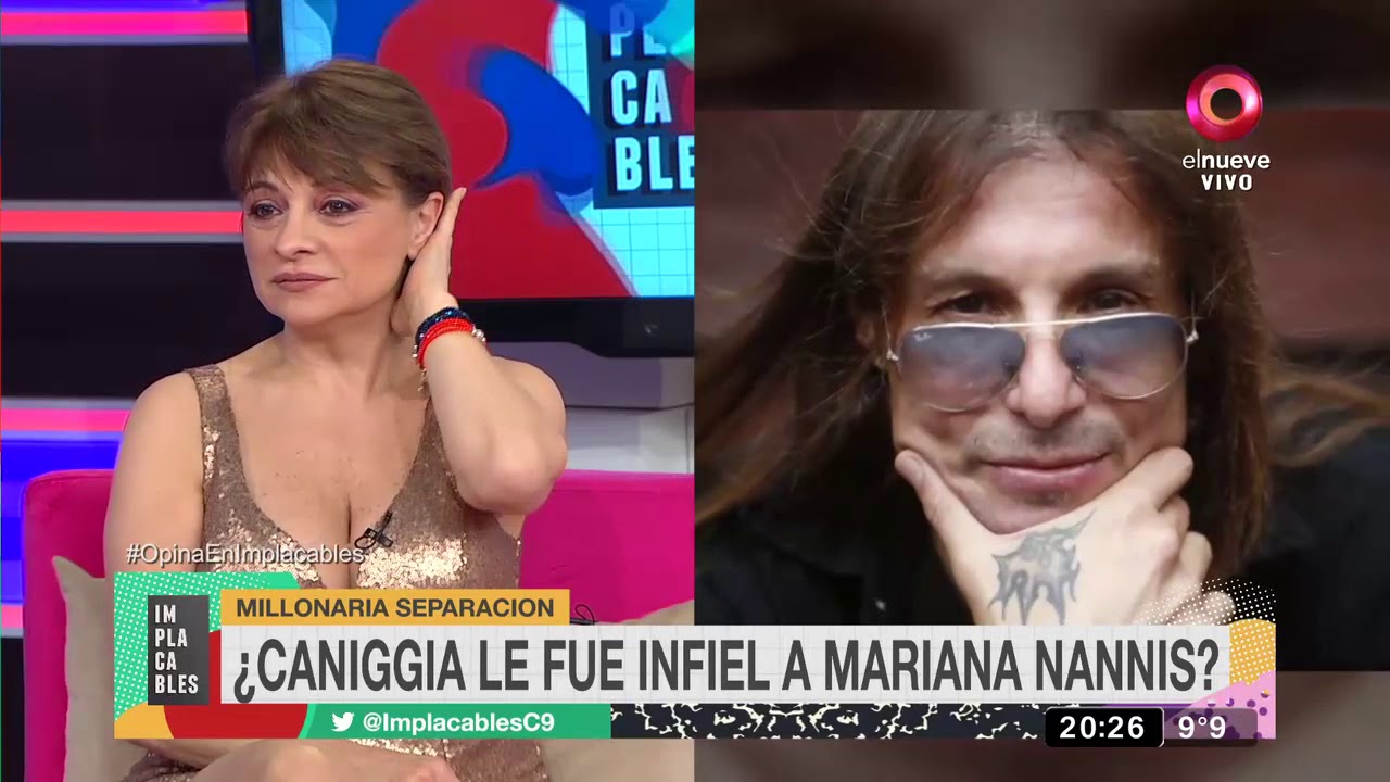 La escandalosa separación de Caniggia y Nannis