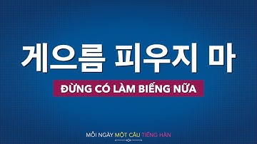 Học tiếng Hàn 2021 | MỖI NGÀY MỘT CÂU TIẾNG HÀN [게으름 피우지 마]