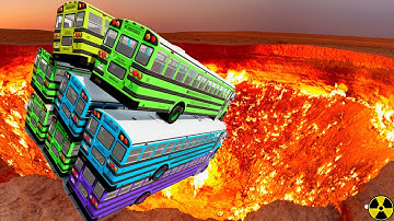 100 School Bus Jumps & Crashes – BeamNG Drive Crazy Bus Crash Test Compilation