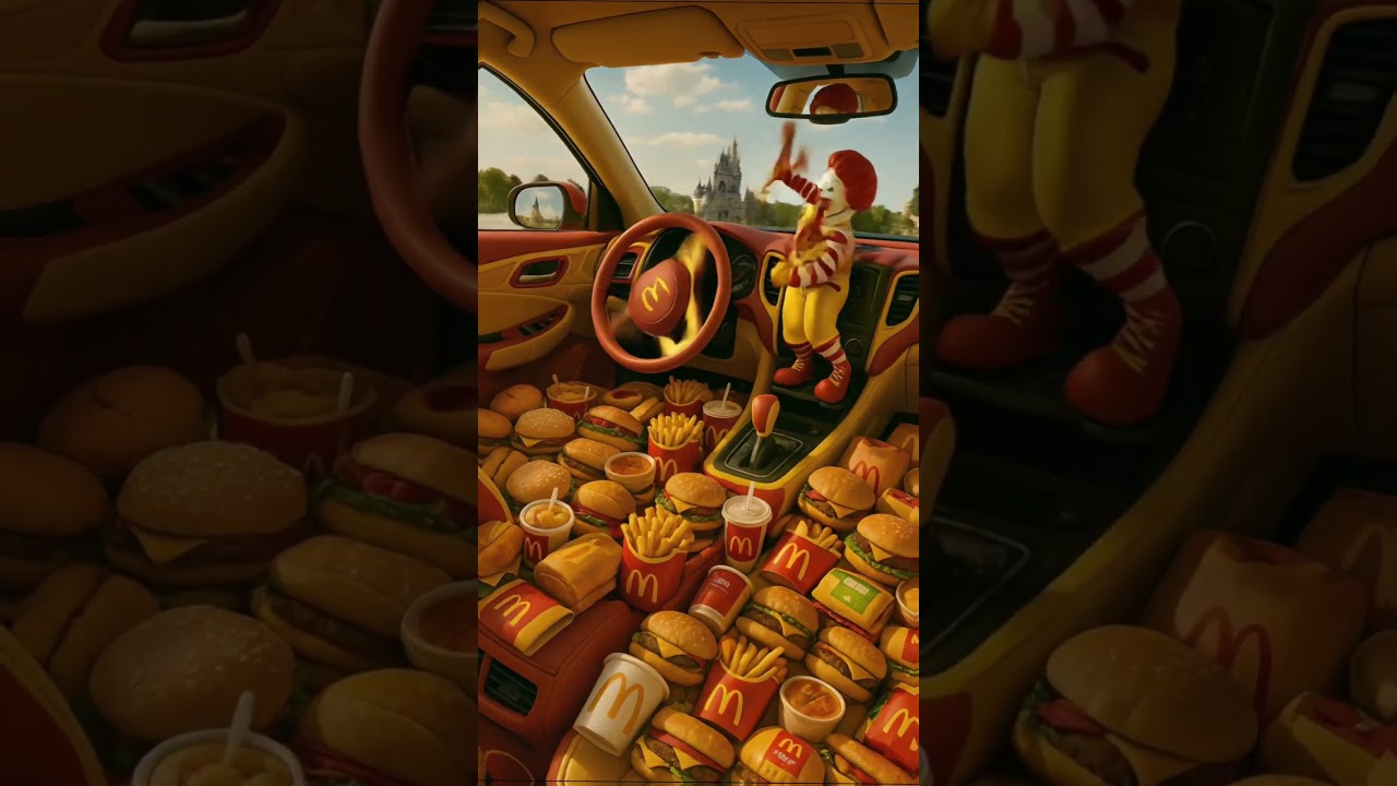 Racing McDonalds🍔#youtubeshorts #shorts #ai #youtube #like #funny #music #baby #shortsfeed