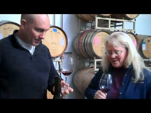 Winemaker Carol Shelton tasting Winemaker Erich Br...