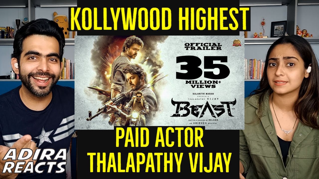 Beast Trailer Reaction Video | Beast Trailer Reaction Couples | Hindi English New Reaction