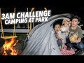 Camping OVERNIGHT At The Park (3AM Challenge) | Ranz and Niana