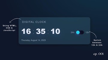 How to Make a Digital Clock with Toggle (12h/24h) | Beginner JavaScript Project
