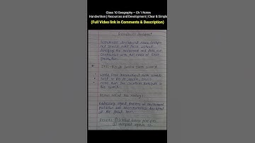Class 10 Geography Ch 1 Notes – Handwritten & Super Easy! | Must Watch for CBSE 2025