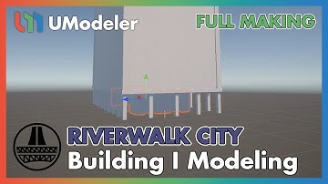 3D Modeling in Unity - Full Making Video of Modeling a Building I in Riverwalk City with UModeler.