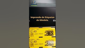Impressão de Etiquetas de preço para prateleira.