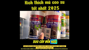 Hướng dẫn sử dụng kích thích mủ cao su tốt nhất 2025|Trần Văn Hảo
