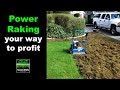 Power raking, dethatching or scarifying lawns in your lawn care business