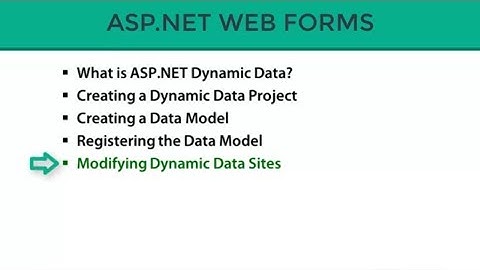 Modifying ASP.Net Dynamic Data Sites (Part-40)