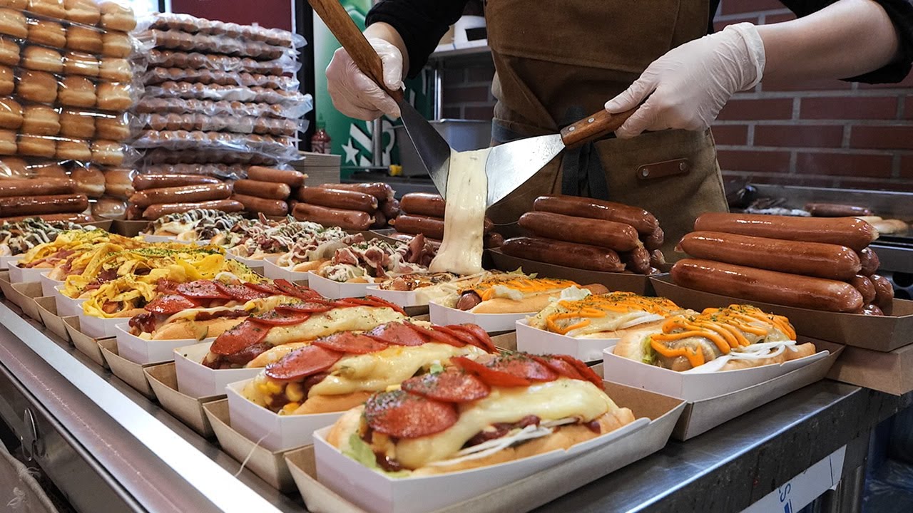 Cheese Hot dog, Pizza, Hamburger Popular Video Collection YouTube