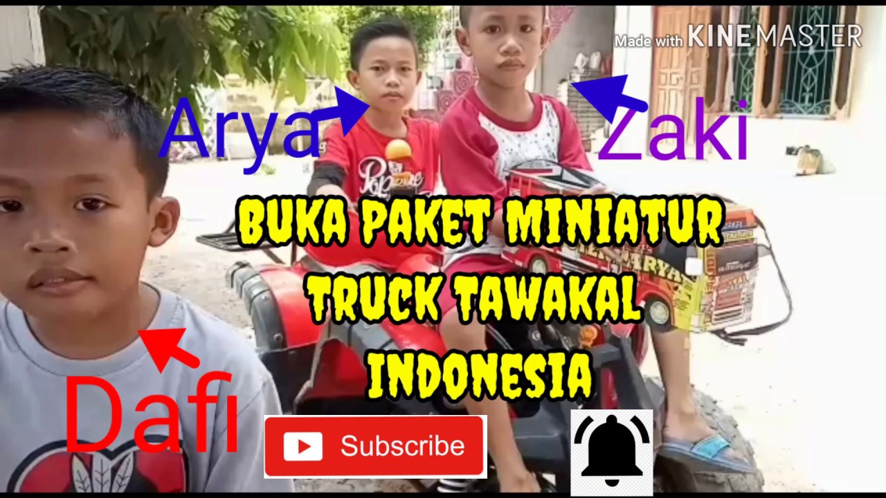 Unboxing Buka paket miniatur  truck tawakal Indonesia 